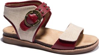 Hälsa Footwear Bari Sandal in Dark Red/Natural at Nordstrom, Size 10