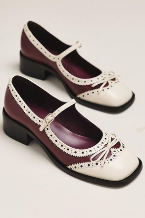 Maeve Bow Mary Jane Brogue Heels