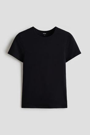 H&M Sculpting T-Shirt - Schwarz