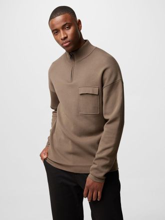 Genti Monogram relaxed turtle zip | Bruin