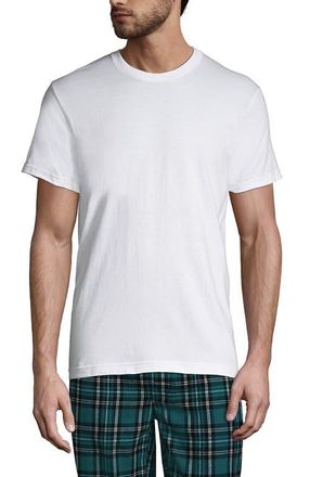 Lands End Crewneck Undershirt 3 Pack in White at Nordstrom, Size Xx-Large