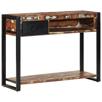 Berkfield Home Console Table Multicolour 100x35x75 cm Solid Wood Reclaimed | Size: 100 x 35 x 75 cm