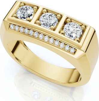 Pompeii3 1Ct TW Mens Diamond Ring Lab Grown 14k Gold or Platinum