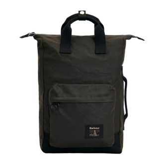 Barbour Tassen, Heren, Groen, ONE Size, Katoen, Gewaxt Stof Olijfgroene Rugzak
