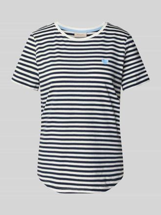 Freequent T-Shirt mit Motiv-Stitching und Rundhalsausschnitt in Marine, Gr&ouml;&szlig;e XXL