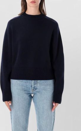Extreme Cashmere heavyweight cashmere ribbed cropped crew neck jumper