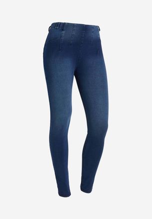 Freddy Leggings FREDDY Leggings WRUP1RHS401, Damen, Gr. XS, EURO, blau (schwarz jeans, schwarz seams), Obermaterial: 84% Baumwolle CO. 16% Elasthan EL., Hose