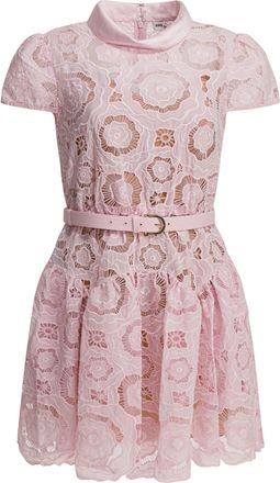 Self Portrait Floral Lace Flared Dress