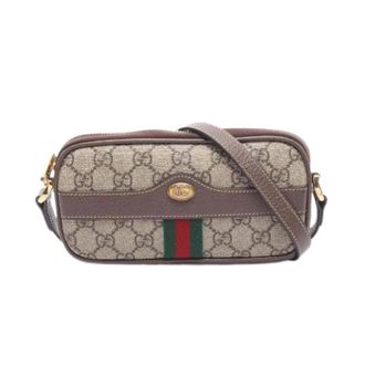 Gucci Pre-owned Cross Body Bags, female, Brown, Size: ONE SIZE Pre-owned Ophidia GG Supreme Coated Canvas Shoulder Bag