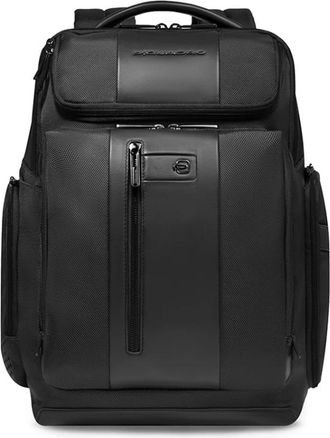 Piquadro Backpacks, male, Black, Size: ONE SIZE Laptop backpack 15.6 in fabric