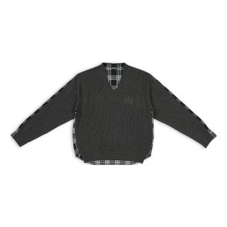 Balenciaga Hybrid V-Neck Shirt Anthracite Black White 704271T41301163