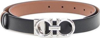 Ferragamo Black Cintura Solid Logo Belt