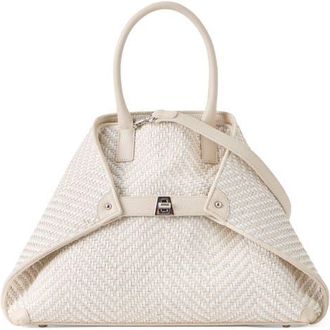 Akris Small AI Woven Leather Tote in Ecru Alabaster at Nordstrom
