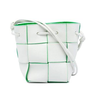 Bottega Veneta Bolso de mano de cuero napa tejido Pre-owned - Pre-owned - Mujer - Blanco - ONE SIZE
