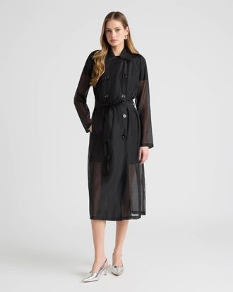NVLT Womens Belted Trench Coat