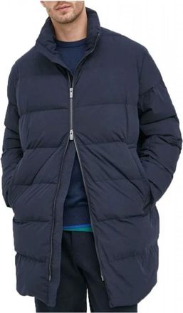 Emporio Armani Oversized Gewatteerd Nylon Pufferjack met Volledige Rits - Heren - Winterjassen - Blauw - L - Nylon - Jassen