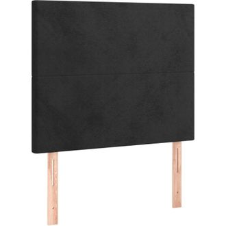 vidaXL Cabecero Con Luces Led Terciopelo Negro 90x5x118/128 Cm Vidaxl