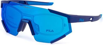 Fila SFIB12V With Clip-On 7U4B Mens Sunglasses Blue Size 99