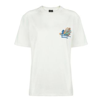Etro Cotton T-shirt with logo detail - female - Etro - T-Shirts - White - M - Tops