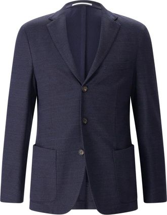 Eleventy Blazer - Heren - Blazers - Blauw - XL - Katoen - Jassen