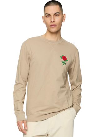 Mister Tee Mens Rose Crewneck Sweatshirt, Darksand