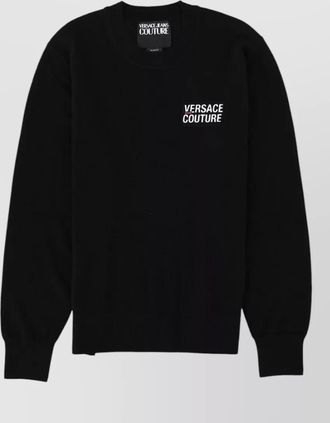 Versace Jeans Couture cashmere wool logo patch jumper