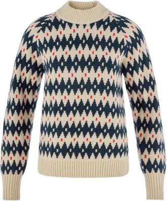 Fj&auml;llr&auml;ven &Ouml;vik Jacquard Knit Wollpullover f&uuml;r Damen | beige