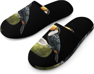 Generic Toucan Bird Coconuts Mens House Slippers Slip Indoor Slipper On Shoes Warm Outdoor