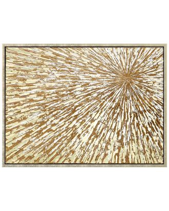 Empire Art Direct Radiant Burst Metallic Hand-Painted Framed Canvas Wall Art With Gold Foil