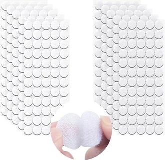 OEM Puntos De Velcro Autoadhesivos, 20 Mm De Di&aacute;metro, 600 Unidades, Blancos, Para Uso Escolar Y Dom&eacute;stico