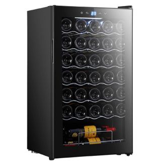 Cecotec Cecotec - Vinoteca 34 Botellas Bolero Grandsommelier 34030 Black Compressor 80 L Enfriamiento Por Compresor Temperatura Regulable De 5 A 18&ordm;c