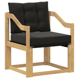vidaXL Sof&aacute; De Exterior Madera Maciza De Acacia Y Textileno Blanco Vidaxl