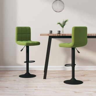 vidaXL Vidaxl - Taburetes De Cocina 2 Uds Terciopelo Verde Claro