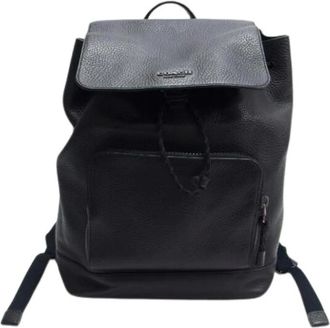 Coach Pre-owned Backpacks, male, Black, Size: ONE SIZE Pre-owned Leather Backpack