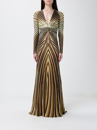 Roberto Cavalli Abito lungo in viscosa stretch stampato