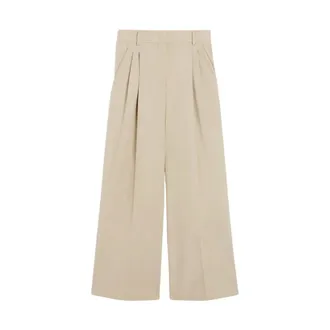 Max Mara Dames, Broeken, Beige, Maat: XS Katoen