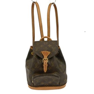 Louis Vuitton Montsouris Backpack Monogram Canvas Brown Canvas Backpack Bag (Pre-Owned)