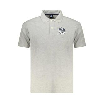 North Sails Tops, Heren, Grijs, M, Katoen, Polo shirt met korte mouwen, klassieke pasvorm