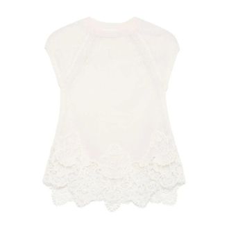 Ermanno Scervino Blouses, female, White, Size: L Knit Tanktop