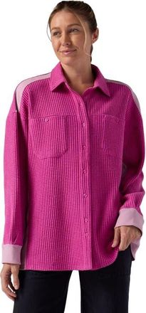 Backcountry Waffle Button-Up - Womens in Rose Violet at Nordstrom, Size Large