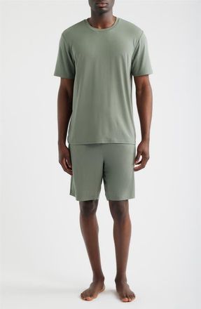 Nordstrom Cooling Short Pajamas in Green Agave at Nordstrom, Size X-Small