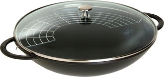 Staub Cast Iron 6-qt Wok - Matte Black