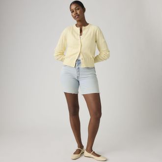 Levi's 501 Mid Thigh Lightweight Shorts - Womens - 23 - Blue