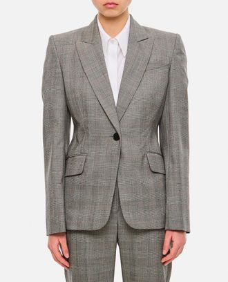 Alexander McQueen Grey Slim Fit Blazer