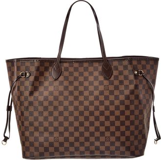 Louis Vuitton Brown Damier Ebene Canvas Neverfull Gm (Authentic Pre-Loved)