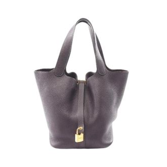 Herm&egrave;s Bolso de mano Pre-owned Picotin Lock MM Taurillon Clemence - Pre-owned - Mujer - P&uacute;rpura - ONE SIZE