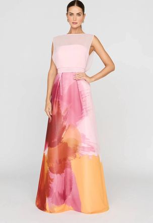 Kay Unger Tess Gown In Bloom Sunset Multi