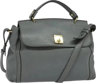 MCM Pre-owned Hand Bag - Dames - Vintage Handtas - Grijs - ONE Size - Leer - Vintage