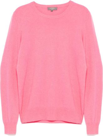 N.Peal Evie Classic round neck jumper - Pink