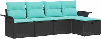 vidaXL Conjunto De Sof&aacute; De Jard&iacute;n 5 Uds. Polirat&aacute;n Vidaxl